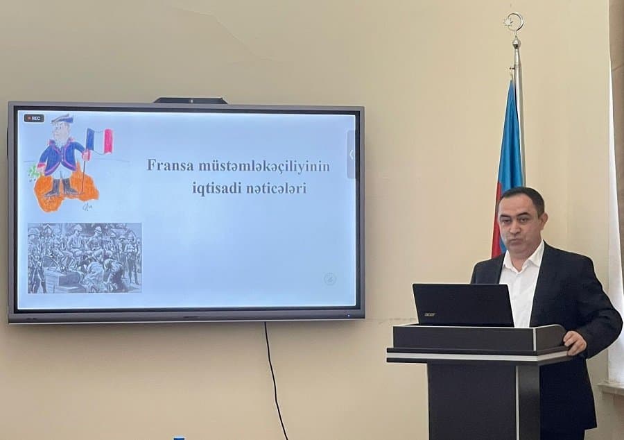 İqtisadiyyat İnstitutunun elmi seminarında "Fransa müstəmləkəçiliyinin iqtisadi nəticələri" müzakirə olunub 3