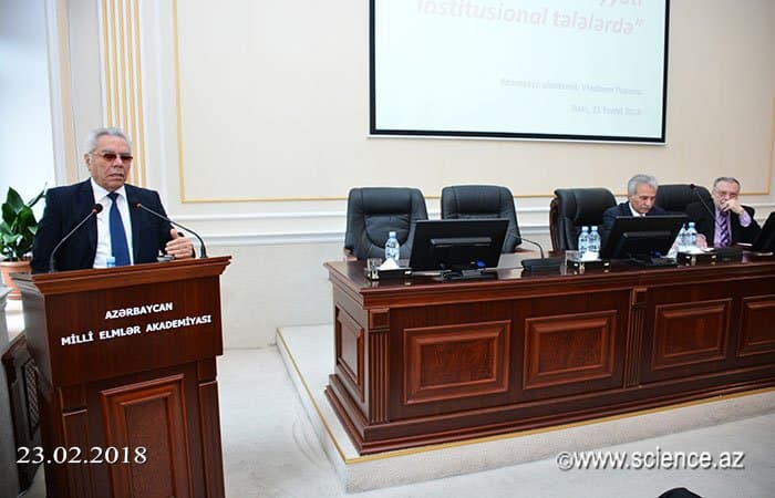 Akademik Vladimer Papavaya AMEA İqtisadiyyat İnstitutunun "Fəxri doktoru" diplomu təqdim olundu 23.02.2018 12